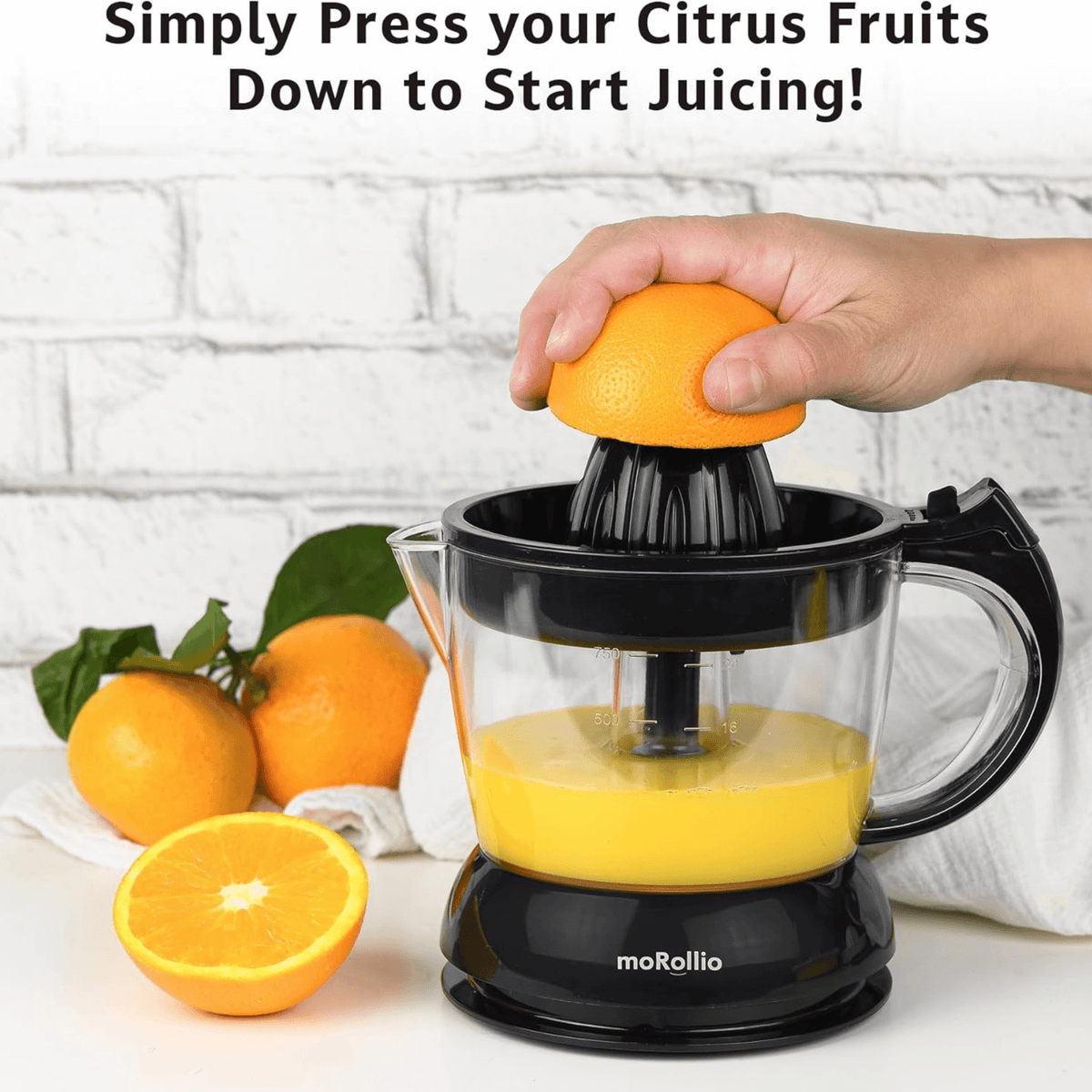 moRollio Compact 24oz Electric Citrus Juicer