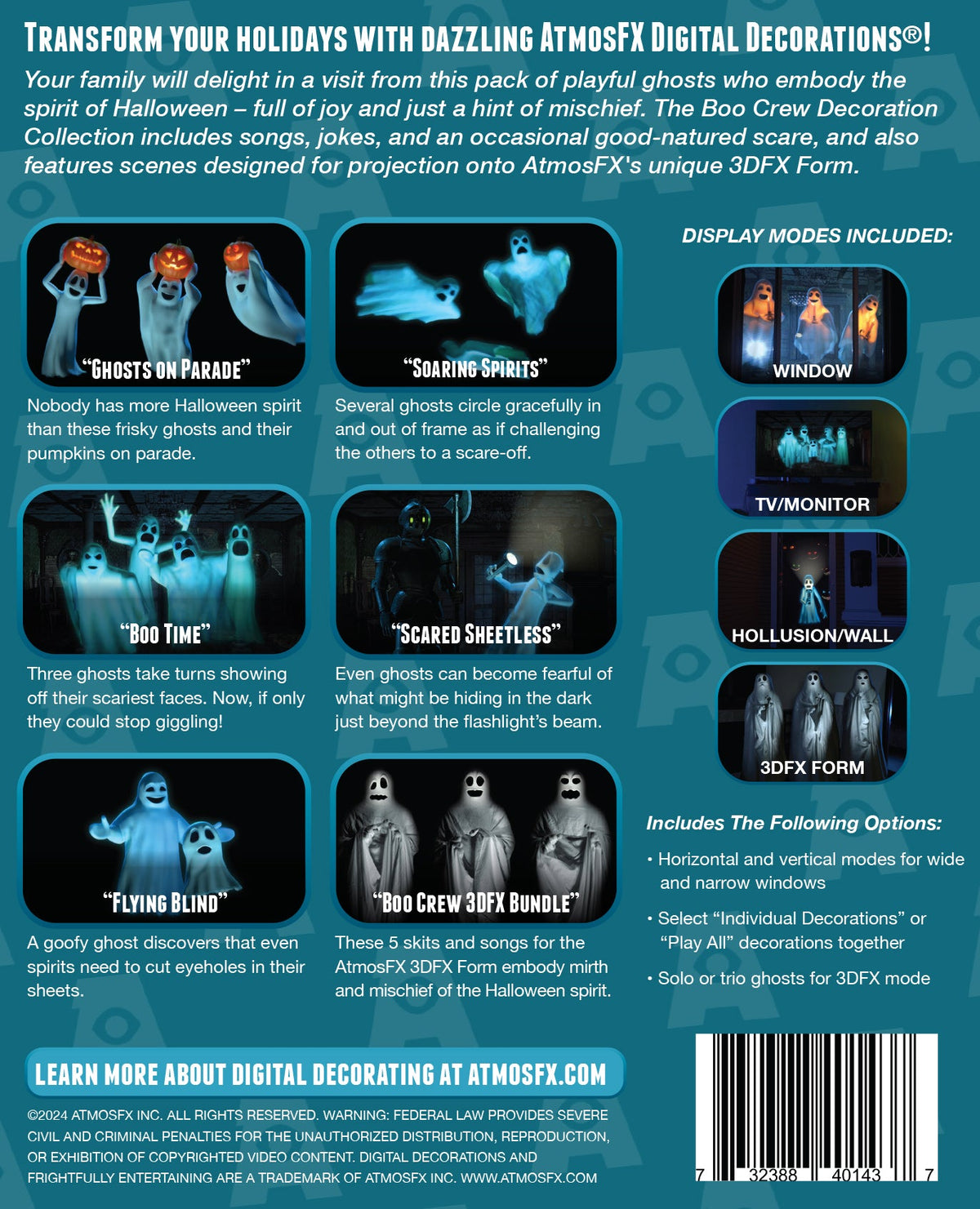 AtmosFX Boo Crew Halloween Digital Decoration on USB