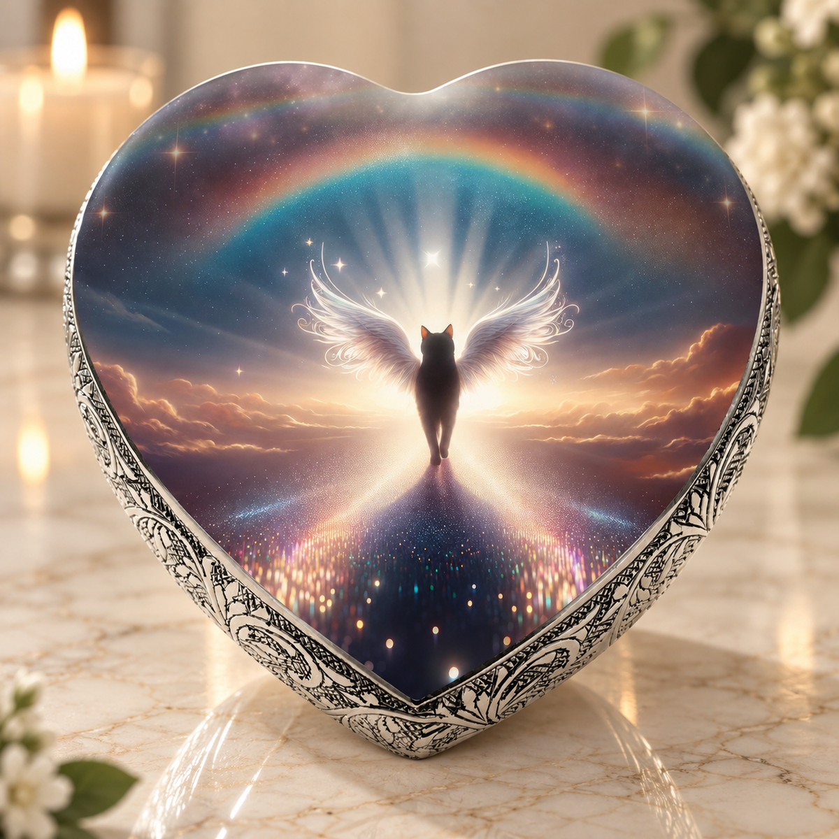 Cosmic Canvas Cat Urns for Ashes & Cat Cremation Urn