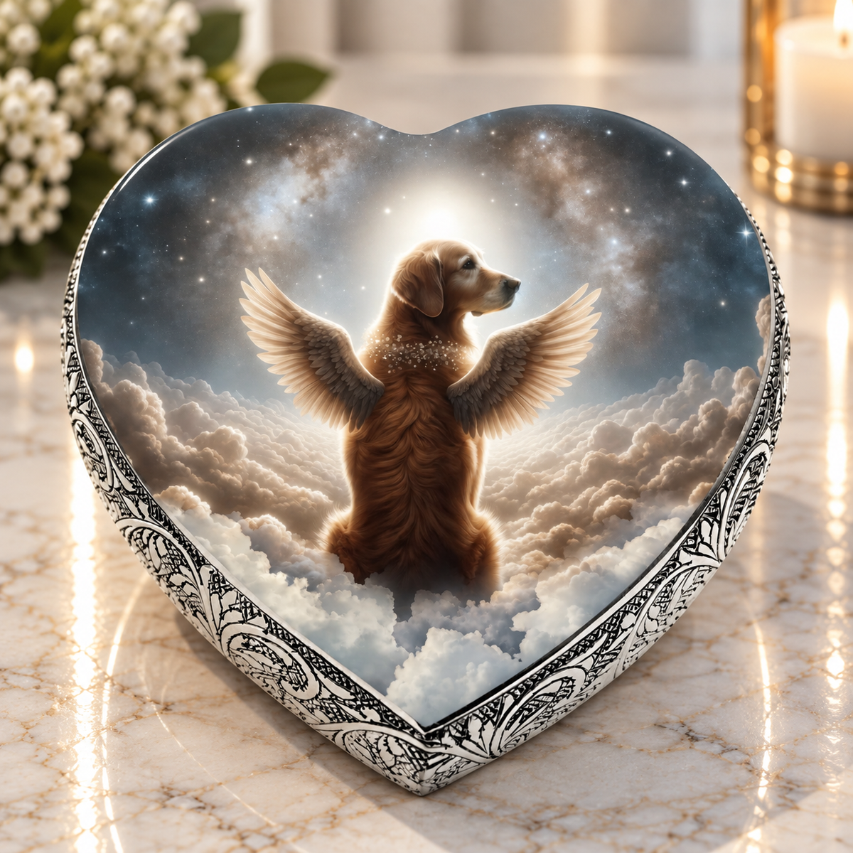 Golden Retriever Urn - Dog Urn Nebula Nectar Urn for Dog Ashes