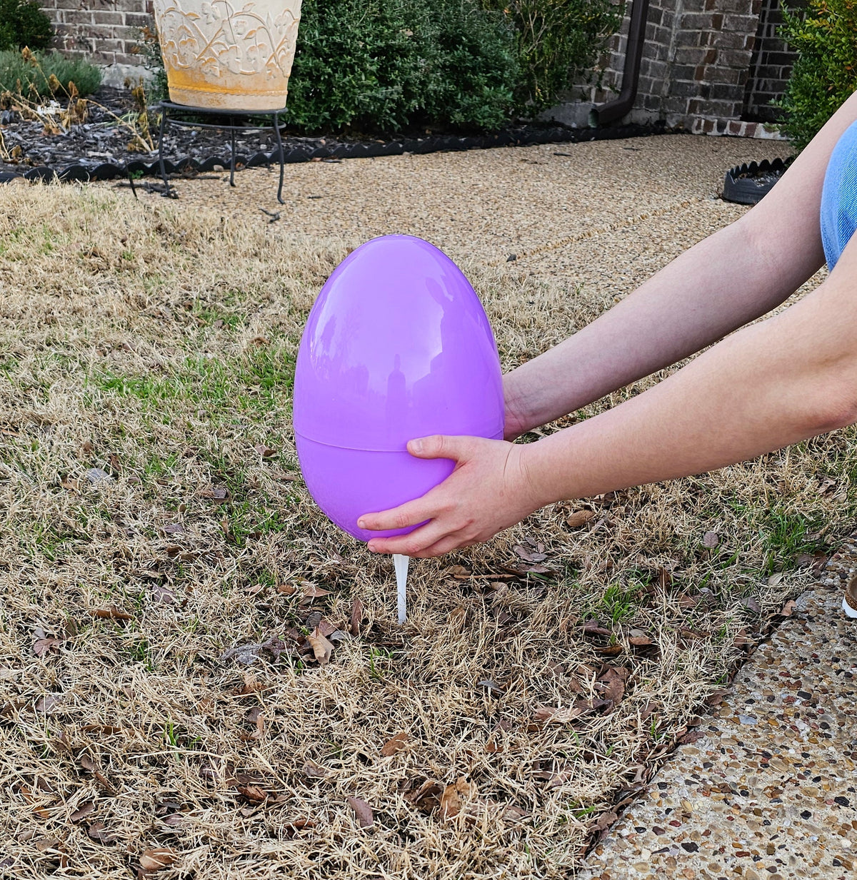 Qty 5 - LED Lighted Pastel Colored Jumbo Easter Eggs , 11" Tall, Battery Operated, Built in Timer