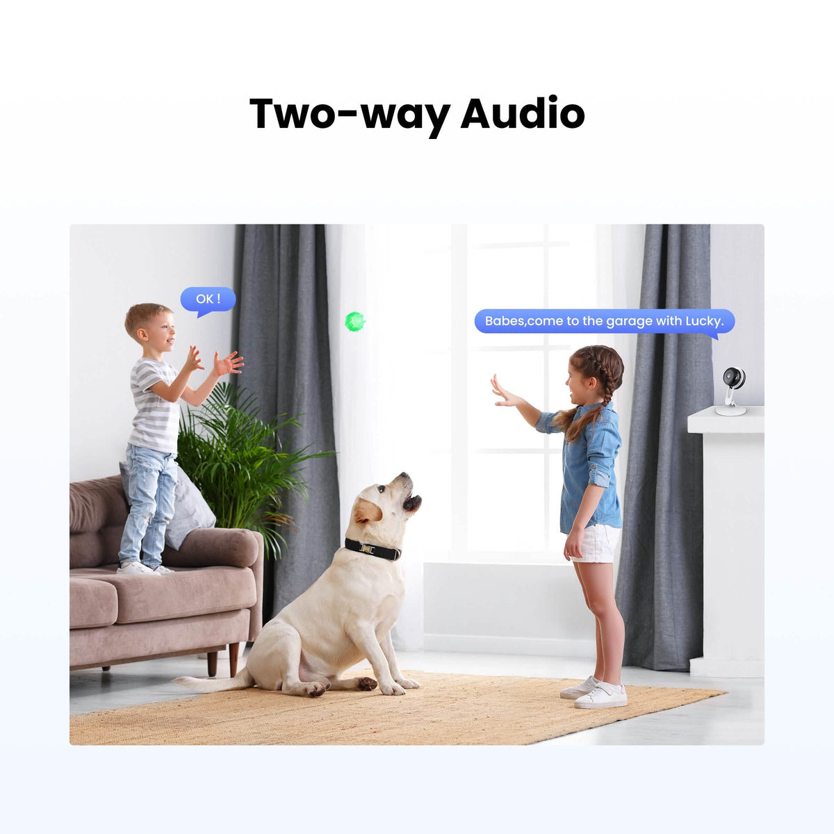 3MP Wireless Smart AI Home Security Camera – Two-Way Audio, Motion Detection, Night Vision