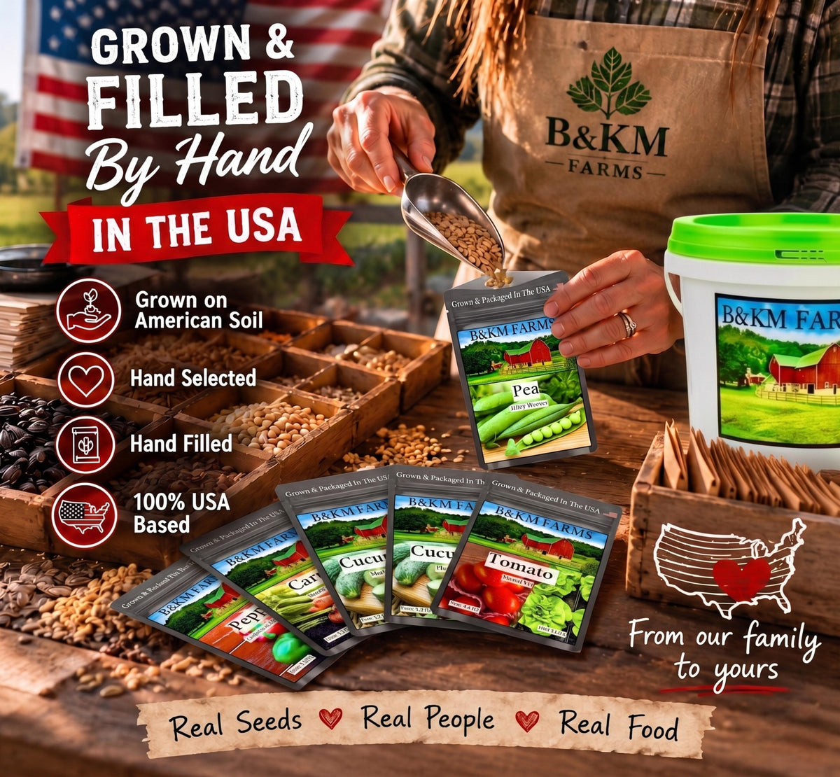 50 Vegetable Seed Packet Vault: 50,000 Heirloom Seeds