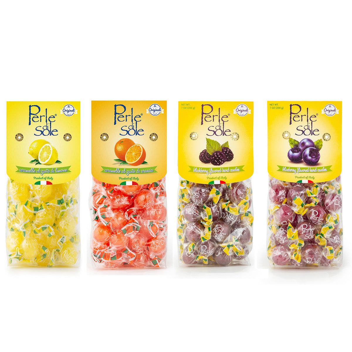 Perle di Sole 4-Flavor Assorted Fizzy Hard Candies
