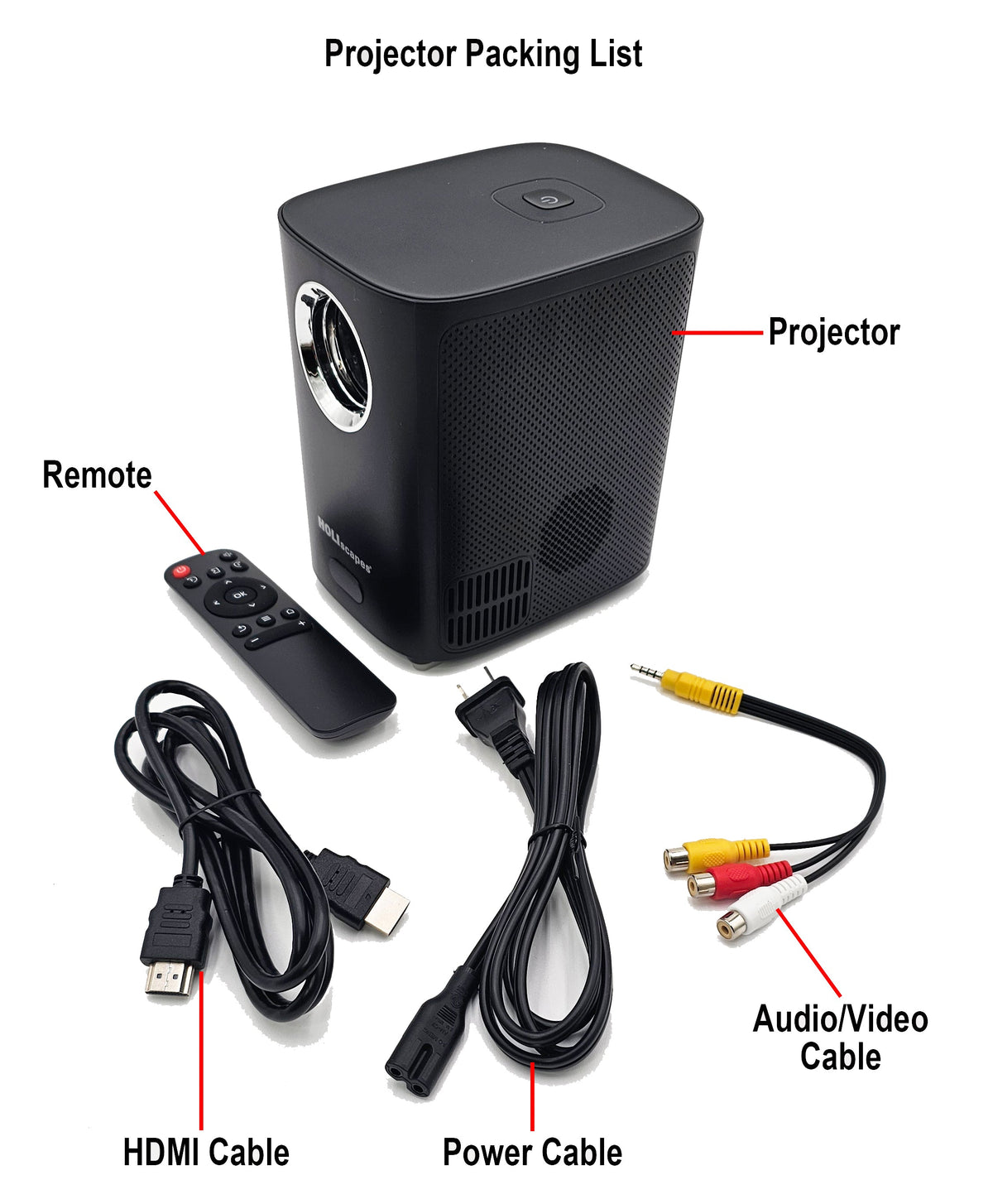 HoliScapes® USB Projector Kit - Ghostly Apparitions 2 + Projector + 5.5 ft x 9 ft Projection Screen