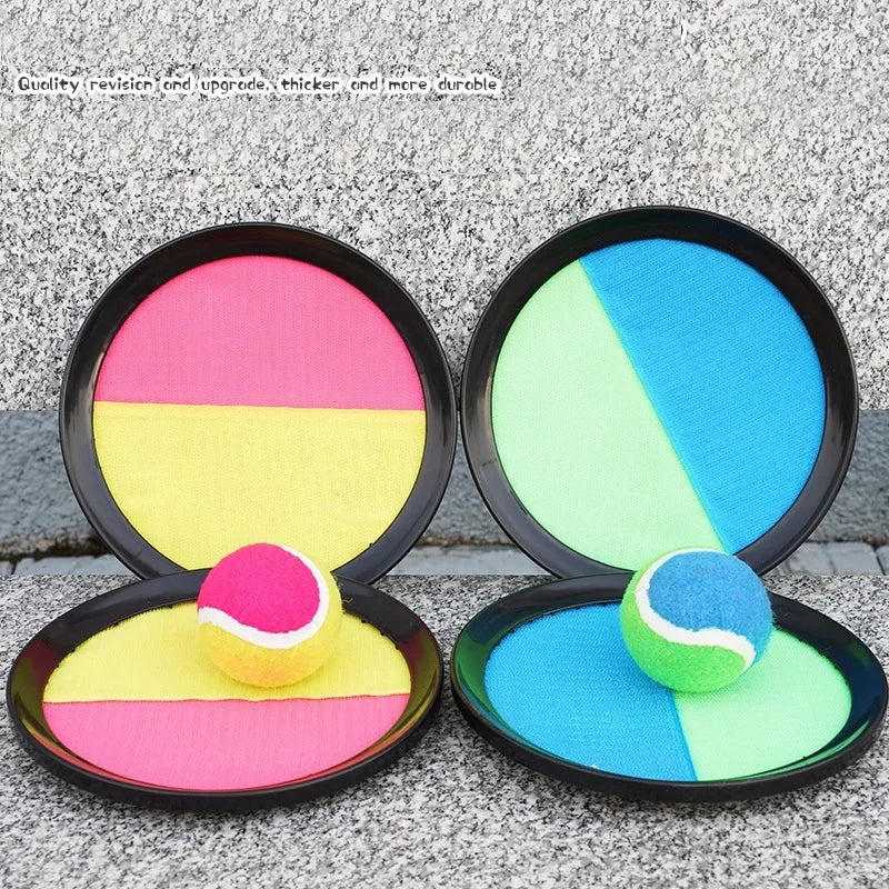1Set Kids Sucker Sticky Ball Toy Outdoor Sports Catch Ball Game Set Throw And Catch Parent-Child Interactive Outdoor Toys