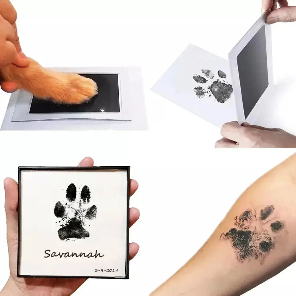 Paw Print Clean Touch Ink Pad – Inkless Pet Paw & Nose Print Keepsake Kit for Dogs & Cats