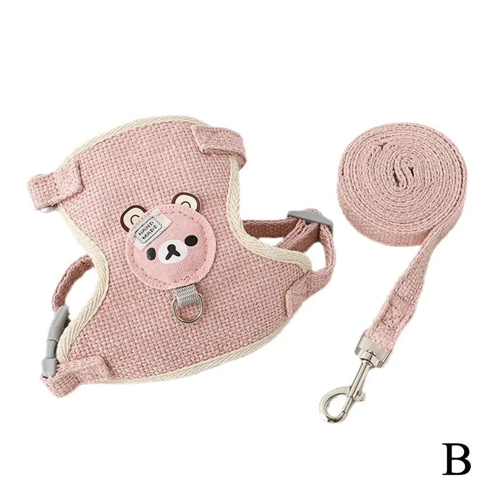 Cute Bear Vest Style Pet Leash for Small Pets
