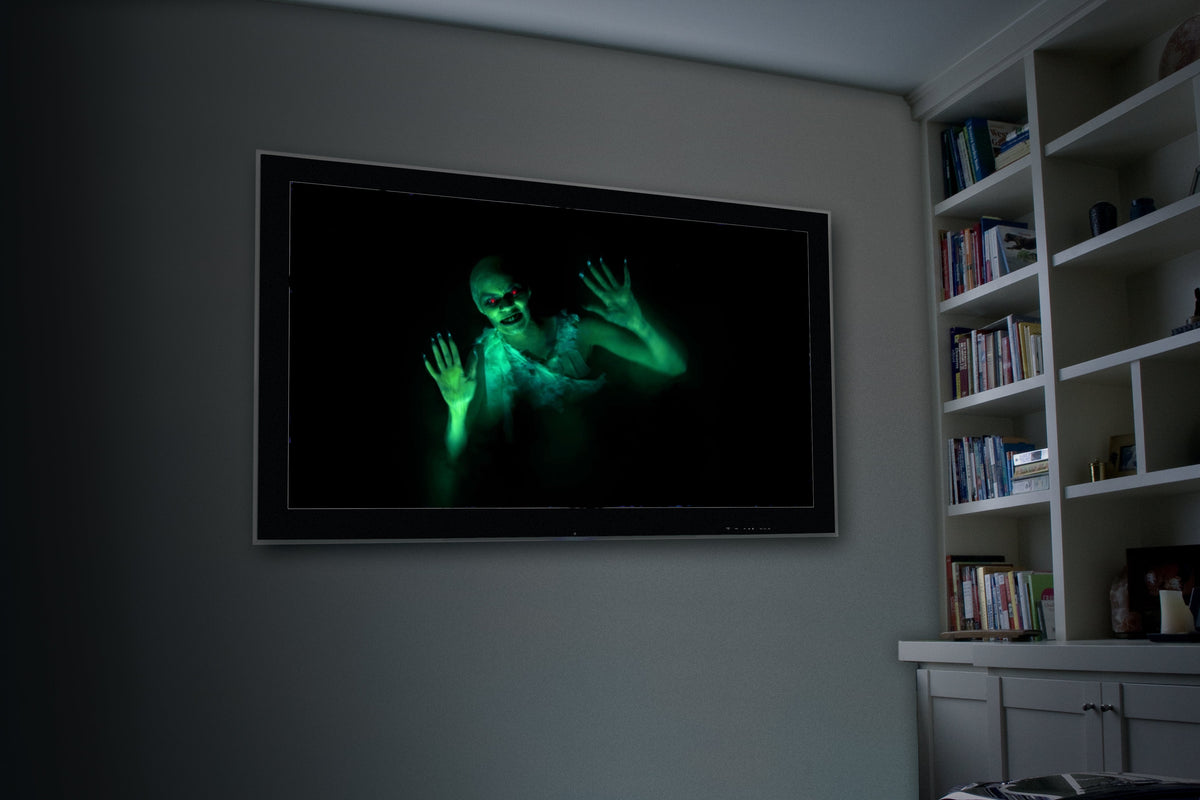HoliScapes® USB Projector Kit - Spooky Halloween Hollusion + Projector + 5.5 ft x 9 ft Projection Screen
