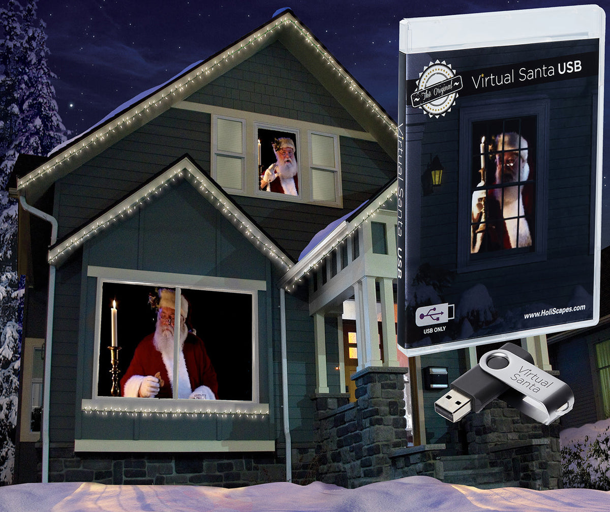 The Original Virtual Santa in The Window Movie on USB