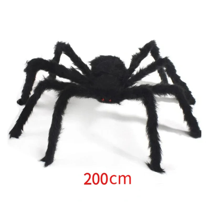 30cm/50cm/90cm/150cm/200cm Extra Large Plush Black Spider Outdoor Home Bar Party Haunted House Horror Props Halloween Decoration