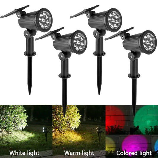 9 LED Solar Spot Light Outdoor Waterproof Spotlights Solar Garden Lights Landscape Lighting Decoration Pathway Lawn Lamp