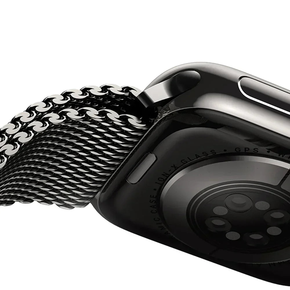 Apple Watch Milanese Mesh Loop Band with Parachute-Style Clasp