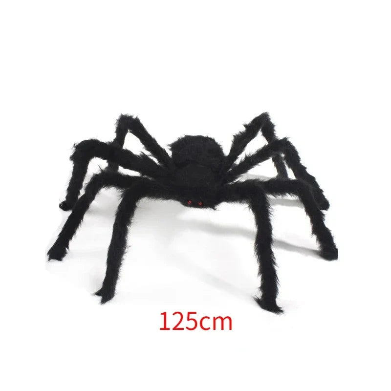 30cm/50cm/90cm/150cm/200cm Extra Large Plush Black Spider Outdoor Home Bar Party Haunted House Horror Props Halloween Decoration