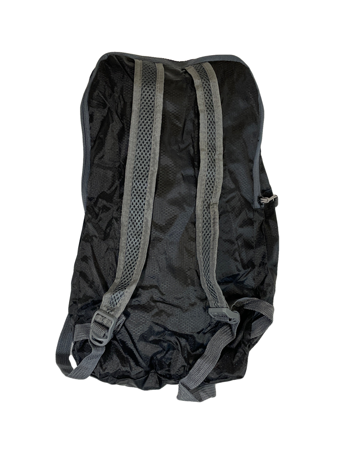 Black polyester day pack