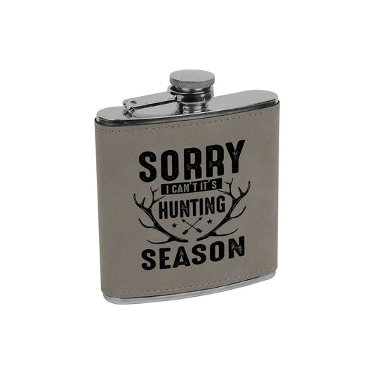 flask for men, hunting gifts, leather flask, funny hunting gift