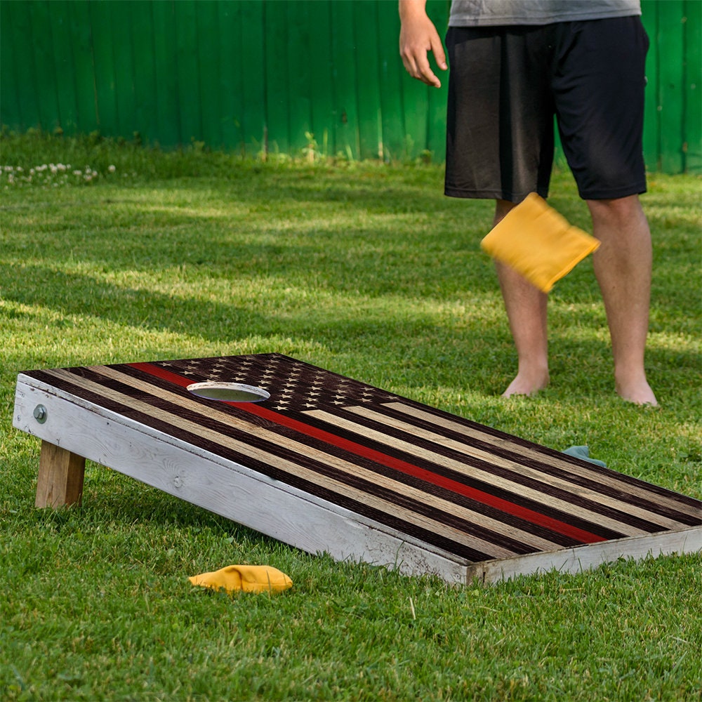 Fire Fighter Support - Cornhole Board Wrap - Set of 2