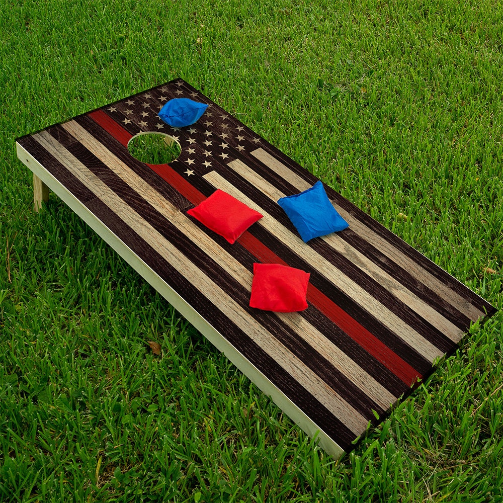 Fire Fighter Support - Cornhole Board Wrap - Set of 2