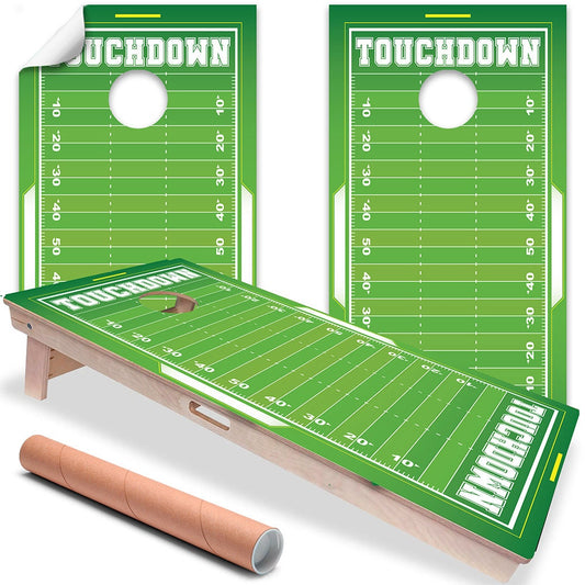 Football Field - Cornhole Board Wrap - Set of 2