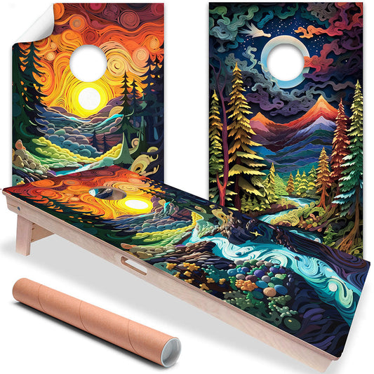 The Land of Dreams - Cornhole Board Wrap - Set of 2