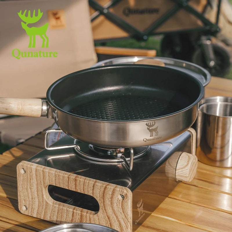 Non-Stick Stainless Steel Frying Pan with Detachable Handle